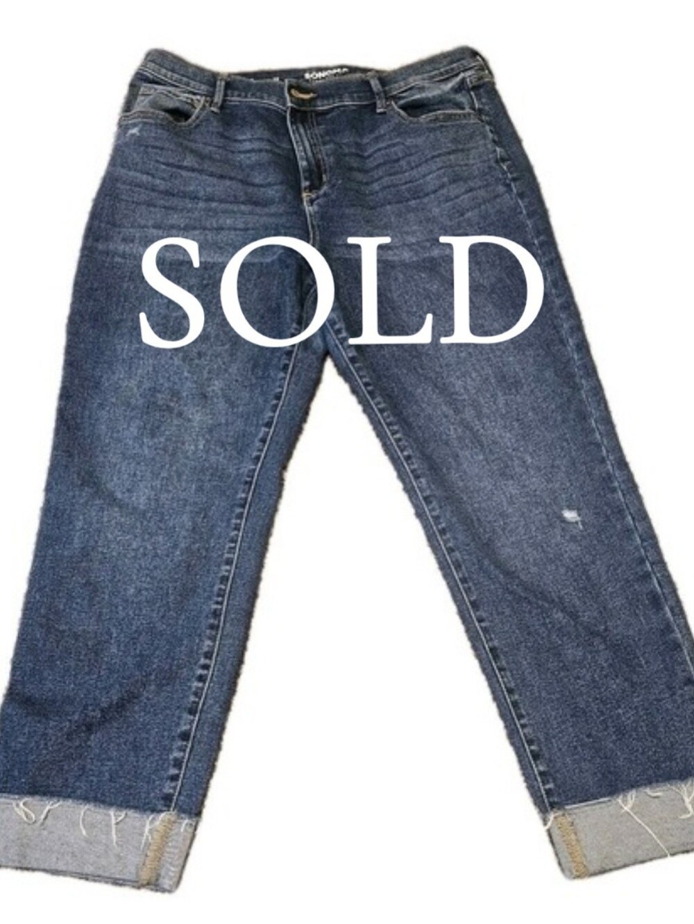 Sonoma Sz 12 Medium Wash Denim Blue Jeans Boyfriend Straight Leg Womens